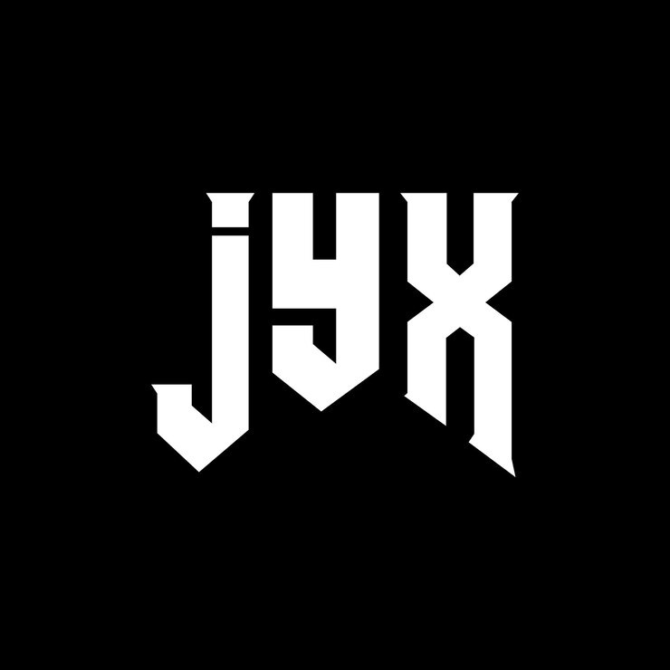 Vector diseño de logotipo de letra jyx para la compañía de tecnología jyx diseño de logotipo combinación de colores blanco y negro jyx logotipo jyx vector jyx diseño jyx icono jyx alfabeto jyx tipografía logotipo diseño