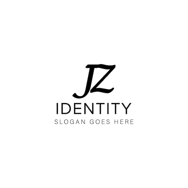 Diseño del logotipo de la letra JZ en JZ iniciales creativas concepto del logotipo de la letra JZ diseño del icono J Z
