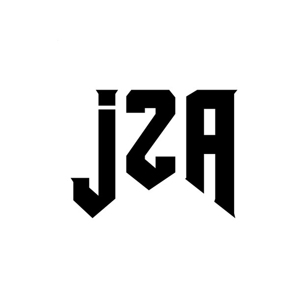 Diseño de logotipo de letra JZA para la compañía de tecnología Diseño de Logotipo JZA combinación de colores blanco y negro JZA logotipo JZA vector JZA diseño Icono JZA alfabeto JZA tipografía diseño de logotipo
