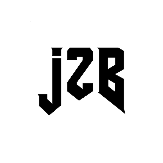 Diseño de logotipo de letra JZB para una empresa de tecnología Diseño del logotipo JZB combinación de colores blanco y negro Logotipo J ZB vector JZB Diseño del icono JZB Alfabeto JZB Tipografía diseño del logotipo