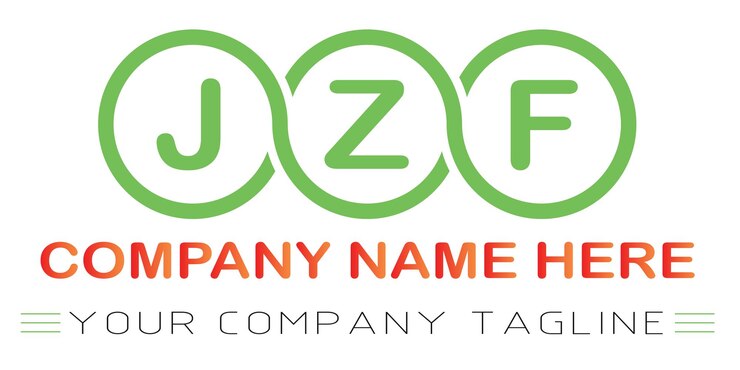 Vector diseño de logotipo de letra jzf