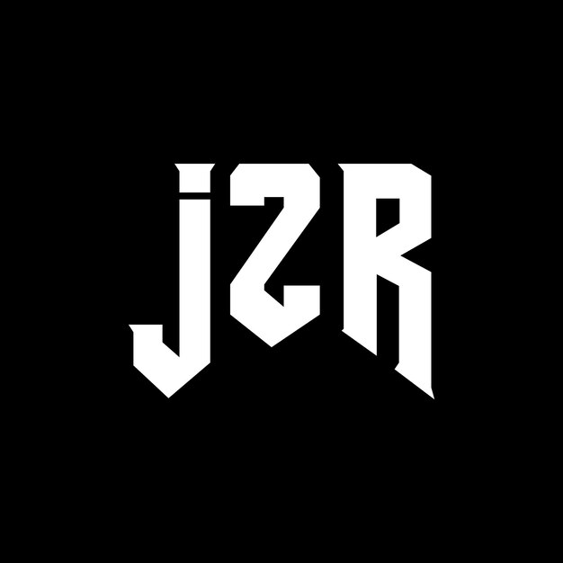 Diseño de logotipo de letra JZR para una empresa de tecnología Diseño de Logotipo JZR Combinación de colores blanco y negro Logo JZR Vector JZR Diseño del icono JZR Alfabeto JZR Tipoografía Diseño del logotipo
