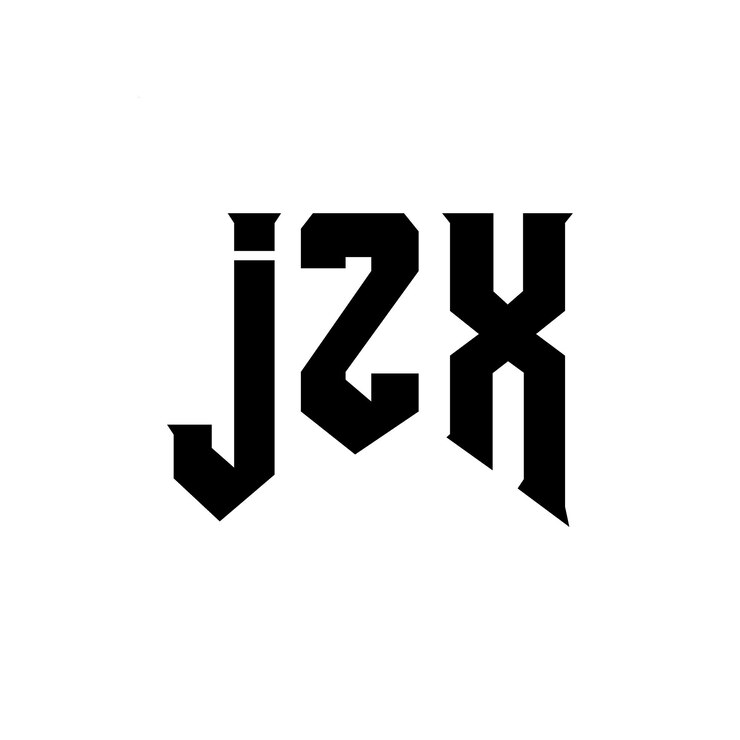 Vector diseño de logotipo de letra jzx para la compañía de tecnología diseño de logotipo jzx combinación de colores blanco y negro jzx logotipo vector jzx diseño jzx icono jzx alfabeto jzx tipografía diseño de logotipo