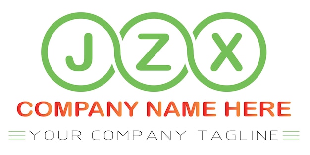 Diseño de logotipo de letra JZX