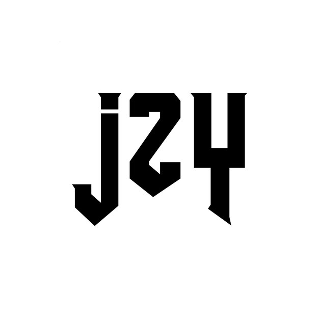 Diseño de logotipo de letra JZY para una empresa de tecnología Diseño del logotipo JZY combinación de colores blanco y negro JZY logo JZY vector JZY diseño Icono JZY alfabeto JZY tipografía diseño del logotipo