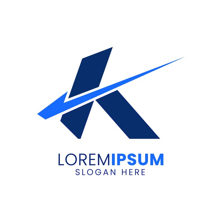 Diseño de logotipo de la letra K diseño de logotipo creativo y moderno