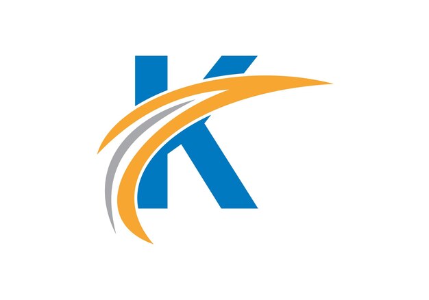 Diseño de logotipo de la letra K inicial en formato vectorial Logotipo para negocios e identidad de la compañía