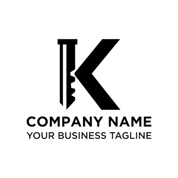Diseño del logotipo de la letra K Key