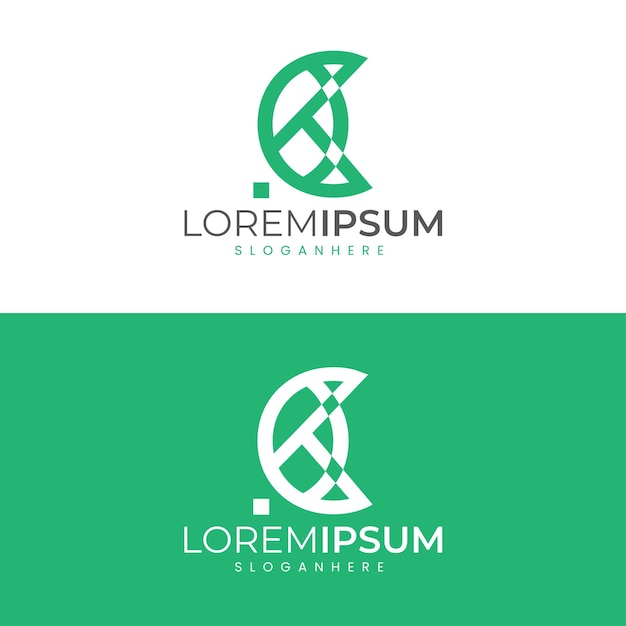 Diseño de logotipo de letra K minimalista moderno