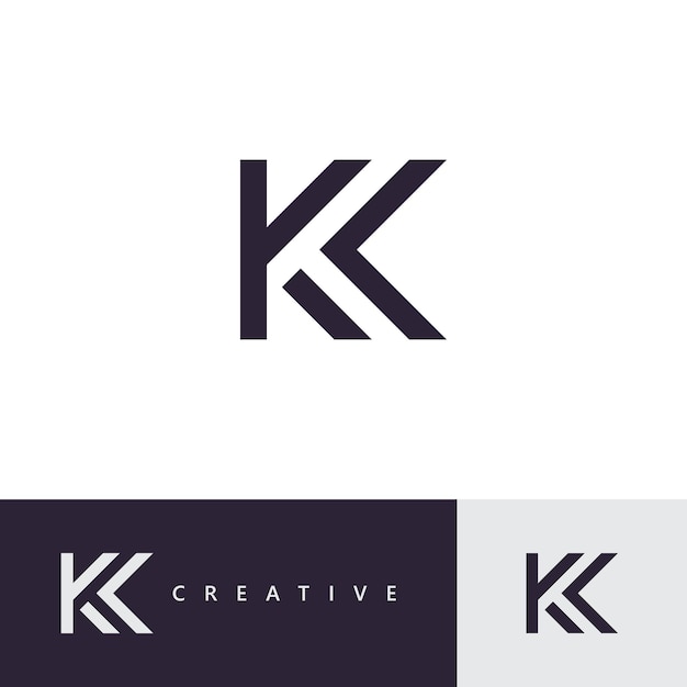 Diseño de logotipo de letra K Plantilla de logotipo Símbolo de vector de logotipo creativo K