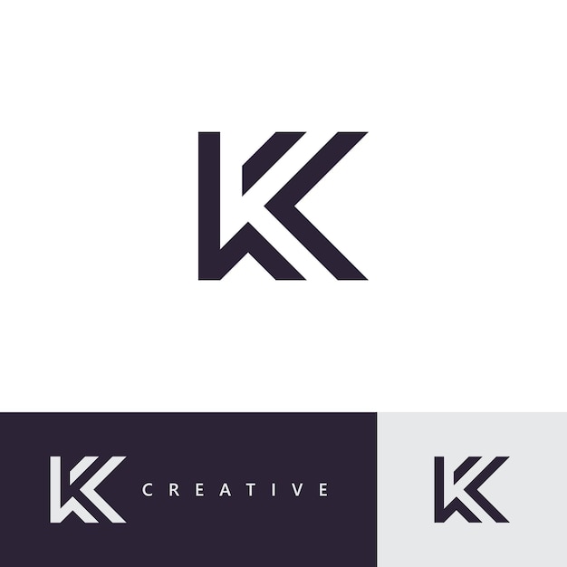 Diseño de logotipo de letra K Plantilla de logotipo Símbolo de vector de logotipo creativo K