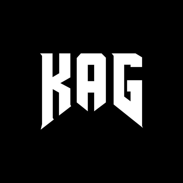 Diseño de logotipo de letra KAG para la empresa de tecnología KAG diseño de logotipo combinación de colores blanco y negro KAG logotipo KAG vector KAG diseño KAG icono KAG alfabeto KAG tipografía diseño de logotip