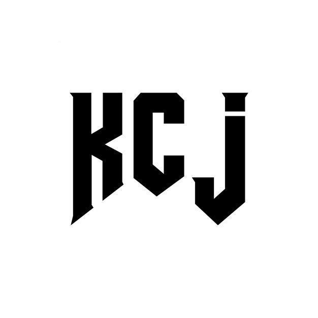 Diseño de logotipo de letra KCJ para una empresa de tecnología Diseño de Logotipo KCJ Combinación de colores blanco y negro KCJ logotipo KCJ vector KCJ diseño Icono KCJ alfabeto KCJ tipografía diseño de logotipo