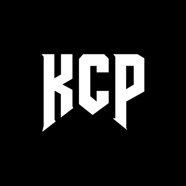 Diseño de logotipo de letra KCP para una empresa de tecnología Diseño de Logotipo KCP combinación de colores blanco y negro KCP logotipo KCP vector KCP diseño KCP icono KCP alfabeto KCP tipografía diseño de logotipo
