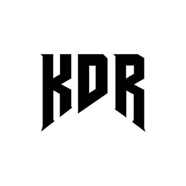 Diseño de logotipo de letra KDR para una empresa de tecnología KDR diseño de logotipo KDR combinación de colores blanco y negro KDR logo KDR vector KDR diseño KDR icono KDR alfabeto KDR tipografía diseño del logotipo