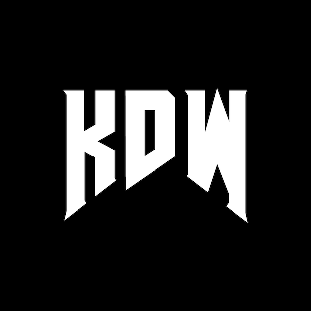 Diseño de logotipo de letra KDW para la empresa de tecnología KDW diseño de logotipo KDW combinación de colores blanco y negro KDW logo KDW vector KDW diseño KDW icono KDW alfabeto KDW tipografía diseño de logotip