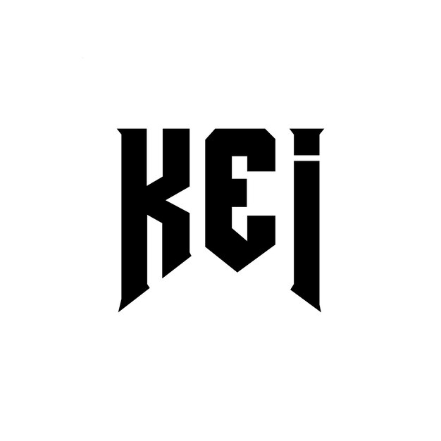 Diseño de logotipo de letra KEI para una empresa de tecnología KEI diseño de logotipo combinación de colores blanco y negro KEI logotipo KEI vector KEI diseño KEI icono KEI alfabeto KEI tipografía diseño de logotip
