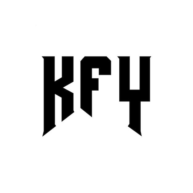 Diseño de logotipo de letra KFY para una empresa de tecnología Diseño del logotipo KFY combinación de colores blanco y negro KFY logo KFY vector KFY diseño KFY icono KFY alfabeto KFY tipografía diseño del logotipo
