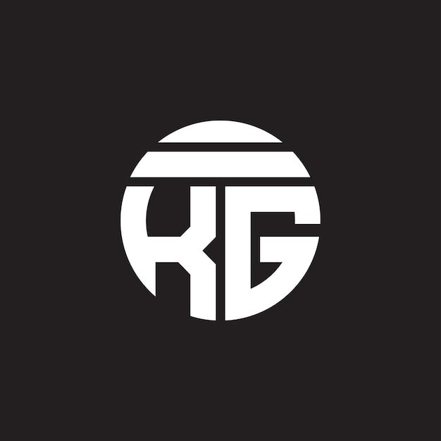 El diseño del logotipo de la letra KG es arte vectorial