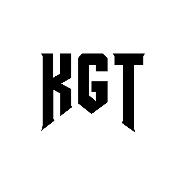 Diseño de logotipo de letra KGT para la empresa de tecnología KGT diseño de logotipo combinación de colores blanco y negro KGT logotipo KGT vector KGT diseño KGT icono KGT alfabeto KGT tipografía diseño del logotipo