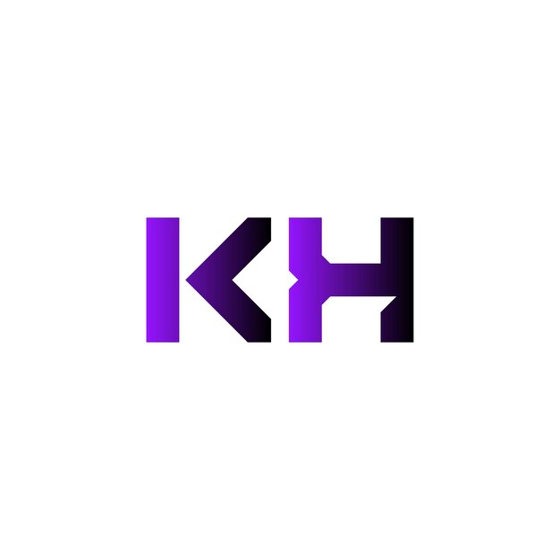 Diseño del logotipo de la letra kh
