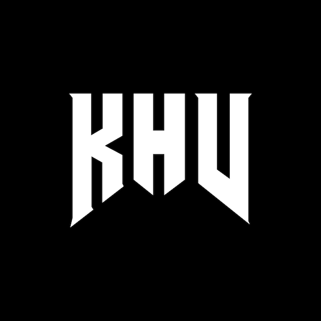 Diseño de logotipo de letra KHV para una empresa de tecnología Diseño de Logotipo KHV combinación de colores blanco y negro Diseño de diseño de logotipo KHV Vector KHV Icono KHV Alfabeto KHV Tipografía