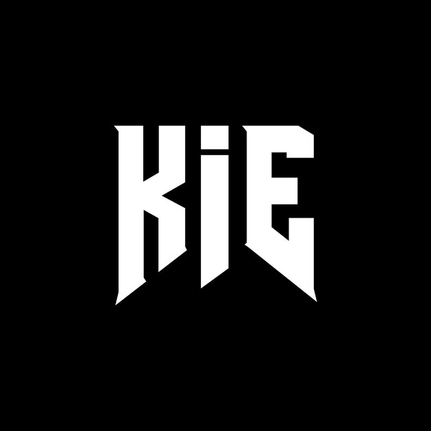 Diseño de logotipo de letra KIE para una empresa de tecnología KIE diseño de logotipo KIE combinación de colores blanco y negro KIE logo KIE vector KIE diseño KIE icono KIE alfabeto KIE tipografía diseño de logotip
