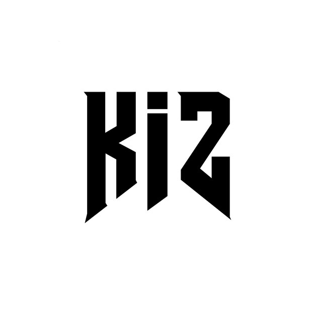 Diseño de logotipo de letra KIZ para la compañía de tecnología KIZ diseño de logotipo combinación de colores blanco y negro KIZ logotipo KIZ vector KIZ diseño KIZ icono KIZ alfabeto KIZ tipografía diseño de logotip
