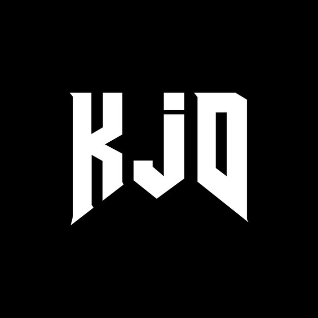 Diseño de logotipo de letra KJD para una empresa de tecnología Diseño del logotipo KJD Combinación de colores blanco y negro KJD Logo KJD Vector KJD Diseño del icono KJD Alfabeto KJD Tipografía diseño del logotipo