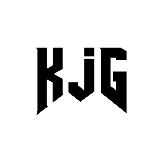 Diseño de logotipo de letra KJG para una empresa de tecnología Diseño de Logotipo KJG Combinación de colores blanco y negro KJG Logo KJG Vector KJG Diseño KJG Icono KJG Alfabeto KJG Tipografía diseño de logotipo