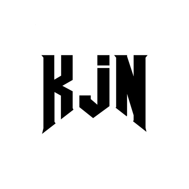 Diseño de logotipo de letra KJN para una empresa de tecnología Diseño del logotipo KJN combinación de colores blanco y negro KJN logo KJN vector KJN diseño KJN icono KJN alfabeto KJN tipografía diseño del logotipo