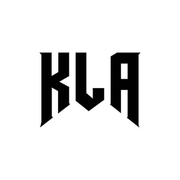 Diseño de logotipo de letra KLA para la compañía de tecnología KLA diseño de logotipo KLA combinación de colores blanco y negro KLA logo KLA vector KLA diseño KLA icono KLA alfabeto KLA tipografía diseño del logotipo