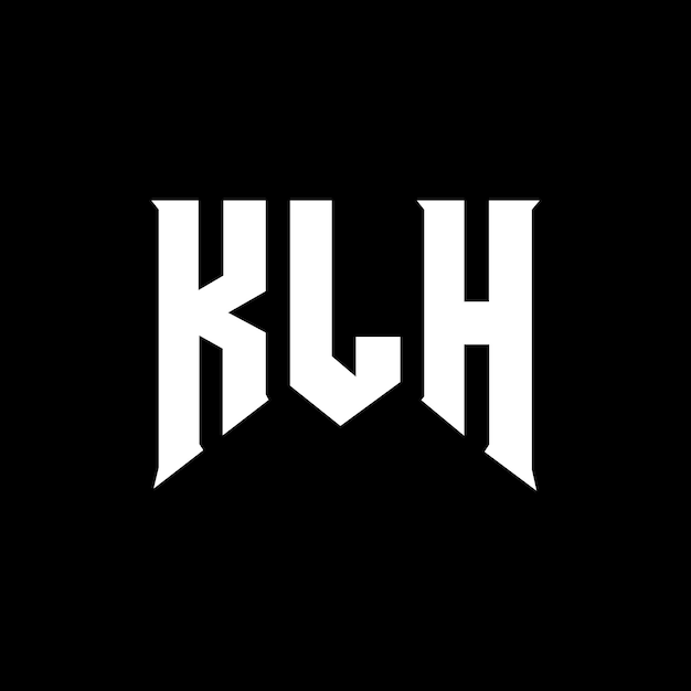 Diseño de logotipo de letra KLH para la compañía tecnológica KLH diseño de logotipo combinación de colores blanco y negro KLH logotipo KLH vector KLH diseño KLH icono KLH alfabeto KLH tipografía diseño del logotipo