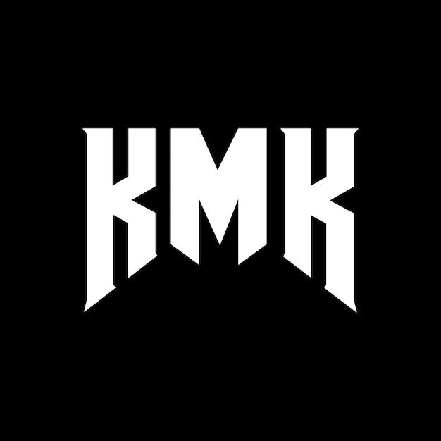 Diseño de logotipo de letra KMK para una empresa de tecnología Diseño del logotipo KMK combinación de colores blanco y negro Logotipo KMK Vector KMK Diseño del icono KMK Alfabeto KMK Tipografía diseño del logotipo
