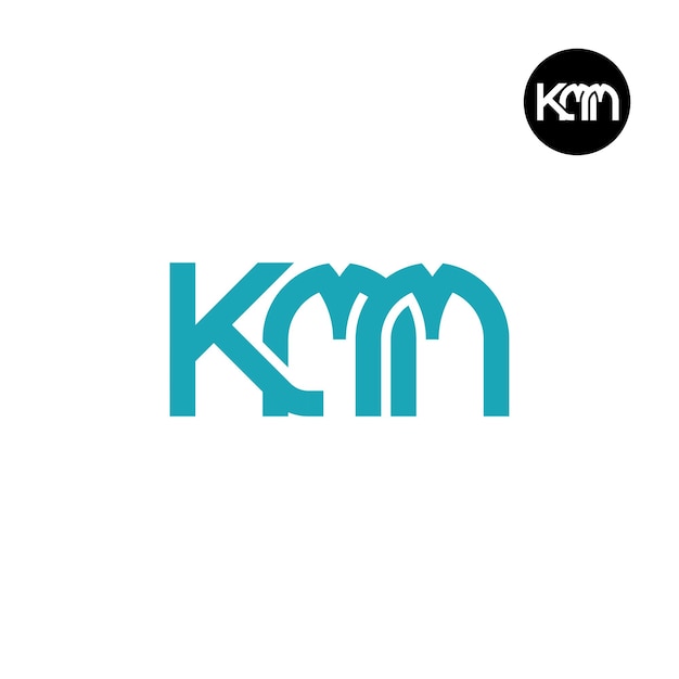 Diseño del logotipo de la letra KMM Monogram