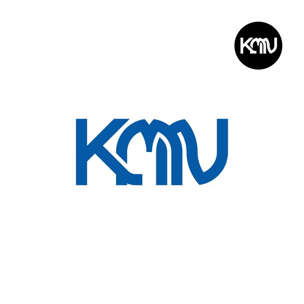 Vector diseño del logotipo de la letra kmn monograma