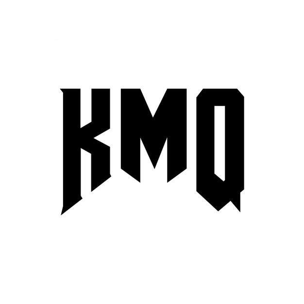 Diseño de logotipo de letra KMQ para una empresa de tecnología Diseño del logotipo KMQ combinación de colores blanco y negro Logotipo KMQ vector KMQ diseño Icono KMQ alfabeto KMQ tipografía diseño del logotipo