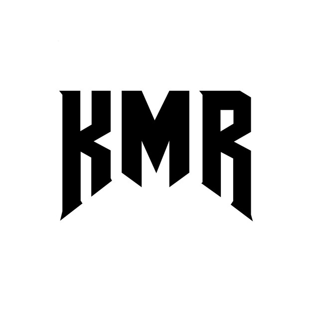 Diseño de logotipo de letra KMR para una empresa de tecnología KMR diseño de logotipo combinación de colores blanco y negro KMR logotipo KMR vector KMR diseño KMR icono KMR alfabeto KMR tipografía diseño de logotip