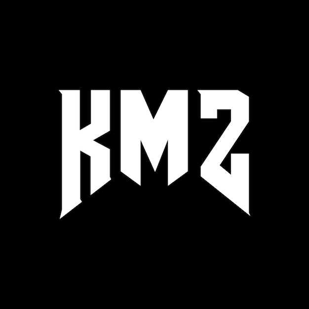 Diseño de logotipo de letra KMZ para una empresa de tecnología Diseño de Logotipo KMZ Combinación de colores blanco y negro Logo KMZ Vector KMZ Diseño de icono KMZ Alfabeto KMZ Tipotipo Diseño del logotipo KMZ