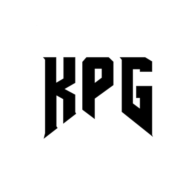 Diseño de logotipo de letra KPG para una empresa de tecnología KPG diseño de logotipo combinación de colores blanco y negro KPG logotipo KPG vector KPG diseño KPG icono KPG alfabeto KPG tipografía diseño de logotip