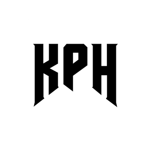 Diseño de logotipo de letra KPH para la compañía de tecnología KPH diseño de logotipo KPH combinación de colores blanco y negro KPH logo KPH vector KPH diseño KPH icono KPH alfabeto KPH tipografía diseño del logotipo
