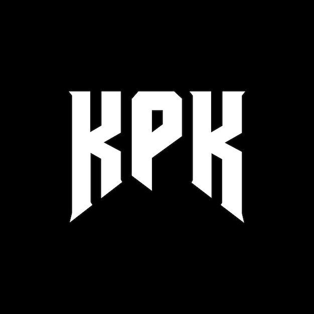 Diseño de logotipo de letra KPK para una empresa de tecnología Diseño de Logotipo KPK combinación de colores blanco y negro Diseño de diseño de logotipo KPK Vector KPK Diseño de icono KPK Alfabeto KPK Tipografía