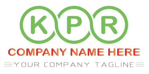 Diseño de logotipo de letra KPR