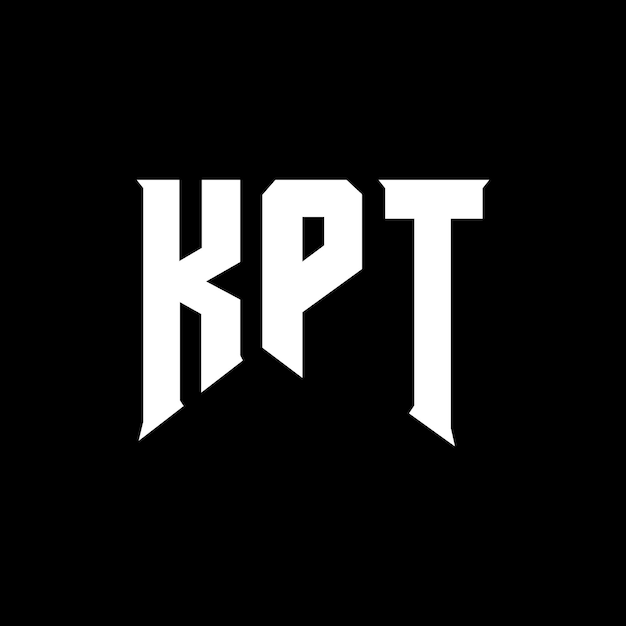 Diseño de logotipo de letra KPT para una empresa de tecnología Diseño de Logotipo KPT combinación de colores blanco y negro KPT logotipo KPT vector KPT diseño Icono KPT alfabeto KPT tipografía Diseño de logos KPT