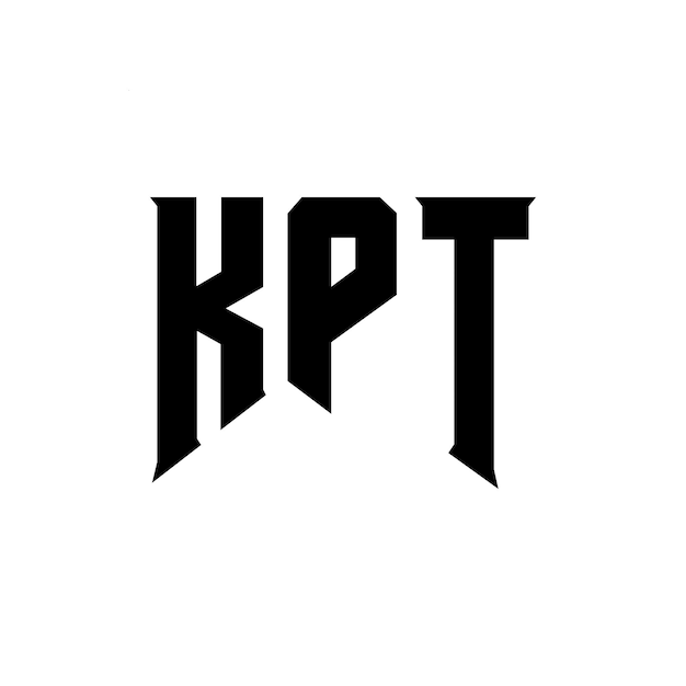Diseño de logotipo de letra KPT para una empresa de tecnología Diseño de Logotipo KPT combinación de colores blanco y negro KPT logotipo KPT vector KPT diseño Icono KPT alfabeto KPT tipografía Diseño de logos KPT