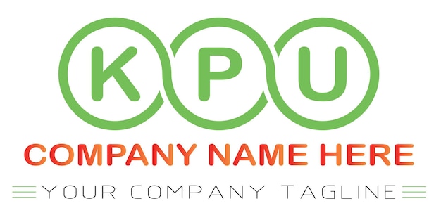 Diseño de logotipo de letra KPU