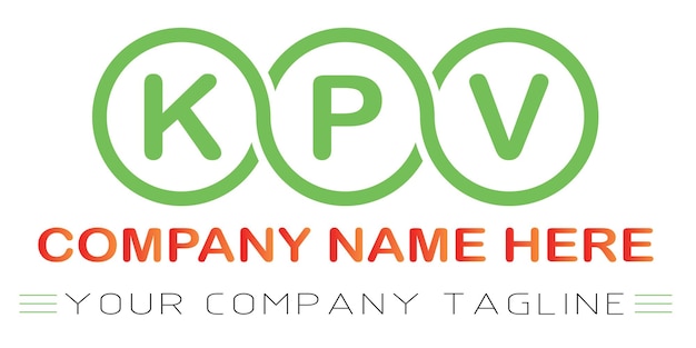 Diseño de logotipo de letra KPV