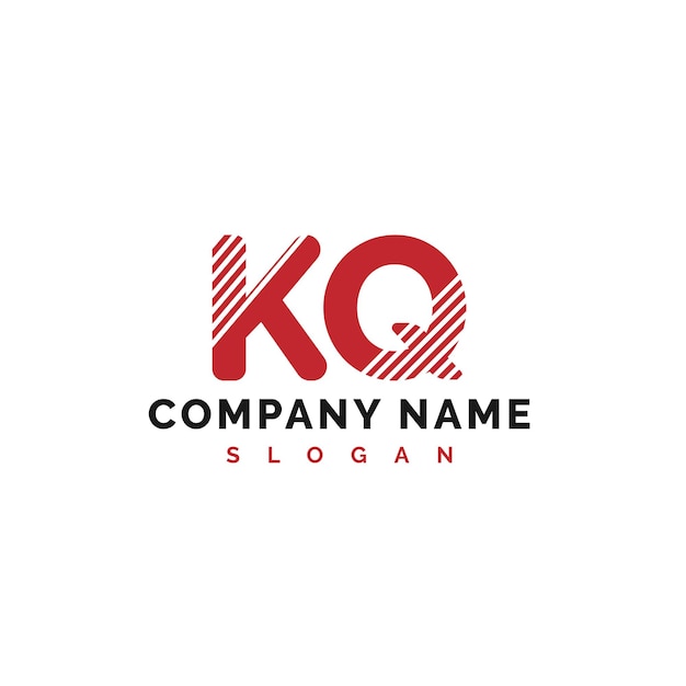 Diseño del logotipo de la letra KQ Logotipo de la letra KQ Vector Ilustración Vector