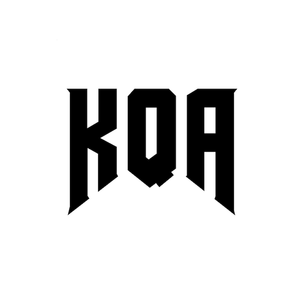 Diseño de logotipo de letra KQA para una empresa de tecnología Diseño del logotipo KQA combinación de colores blanco y negro KQA logo KQA vector KQA diseño KQA icono KQA alfabeto KQA tipografía diseño del logotipo
