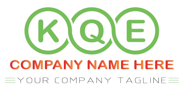 Diseño de logotipo de letra KQE